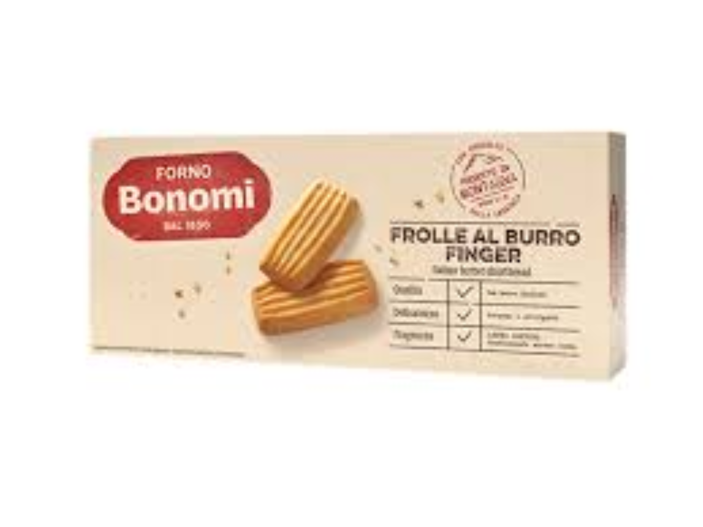 BONOMI ITALIAN FINGER BUTTER SHORTBREAD 150G